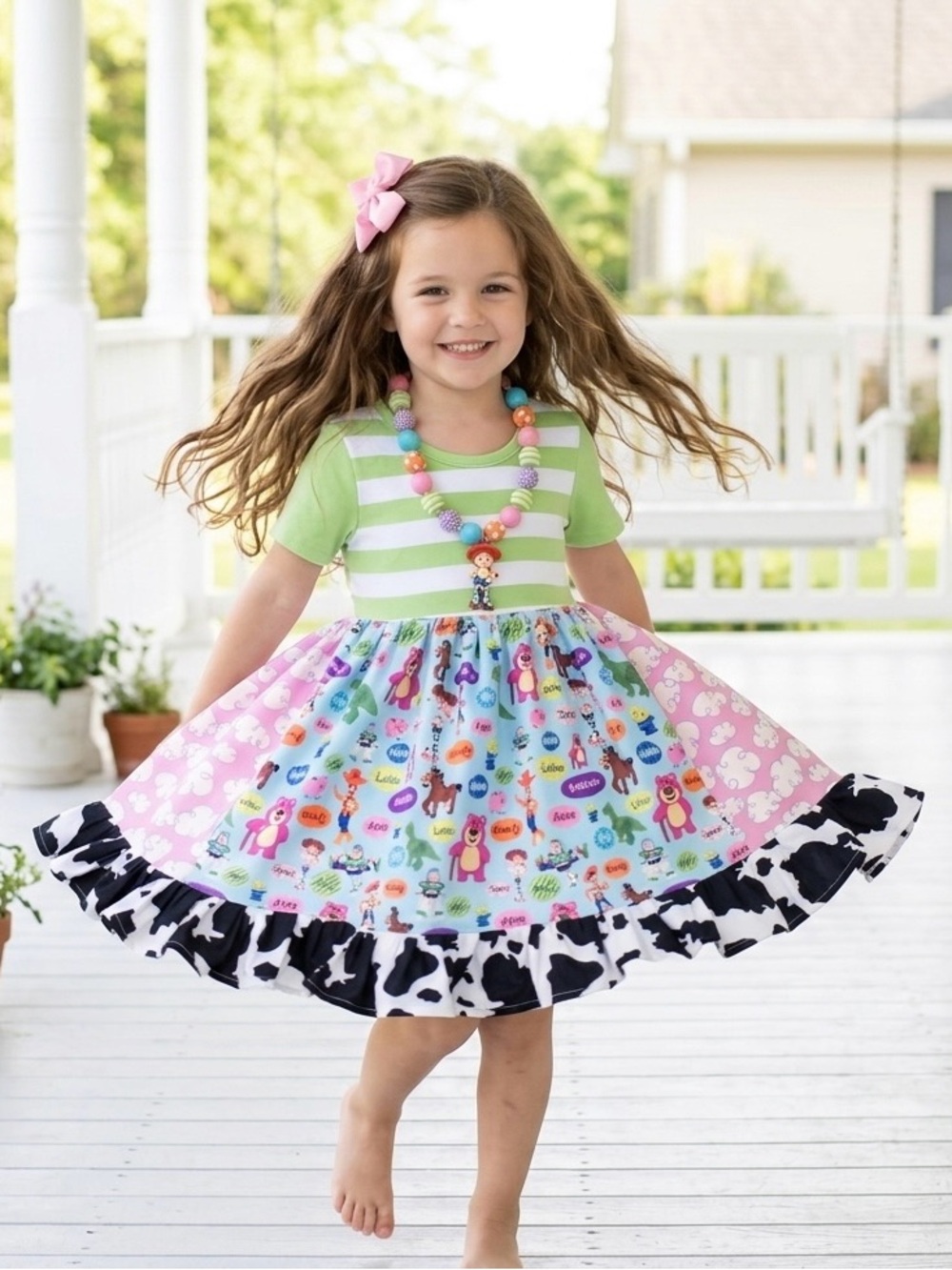 Toy Story dress Handmade Disney dress for girls Toy Story birthday outfit 3pcs